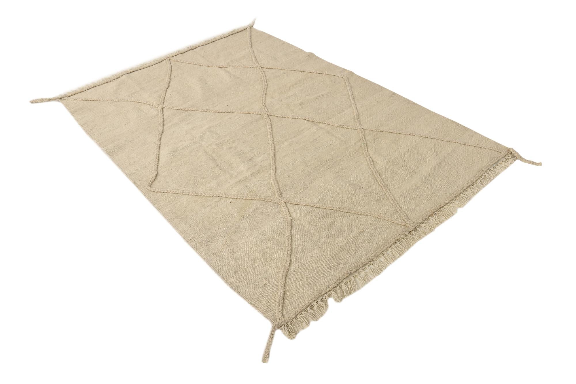 4' 1 x 6' 1 Hand Knotted Moroccan Wool Rug