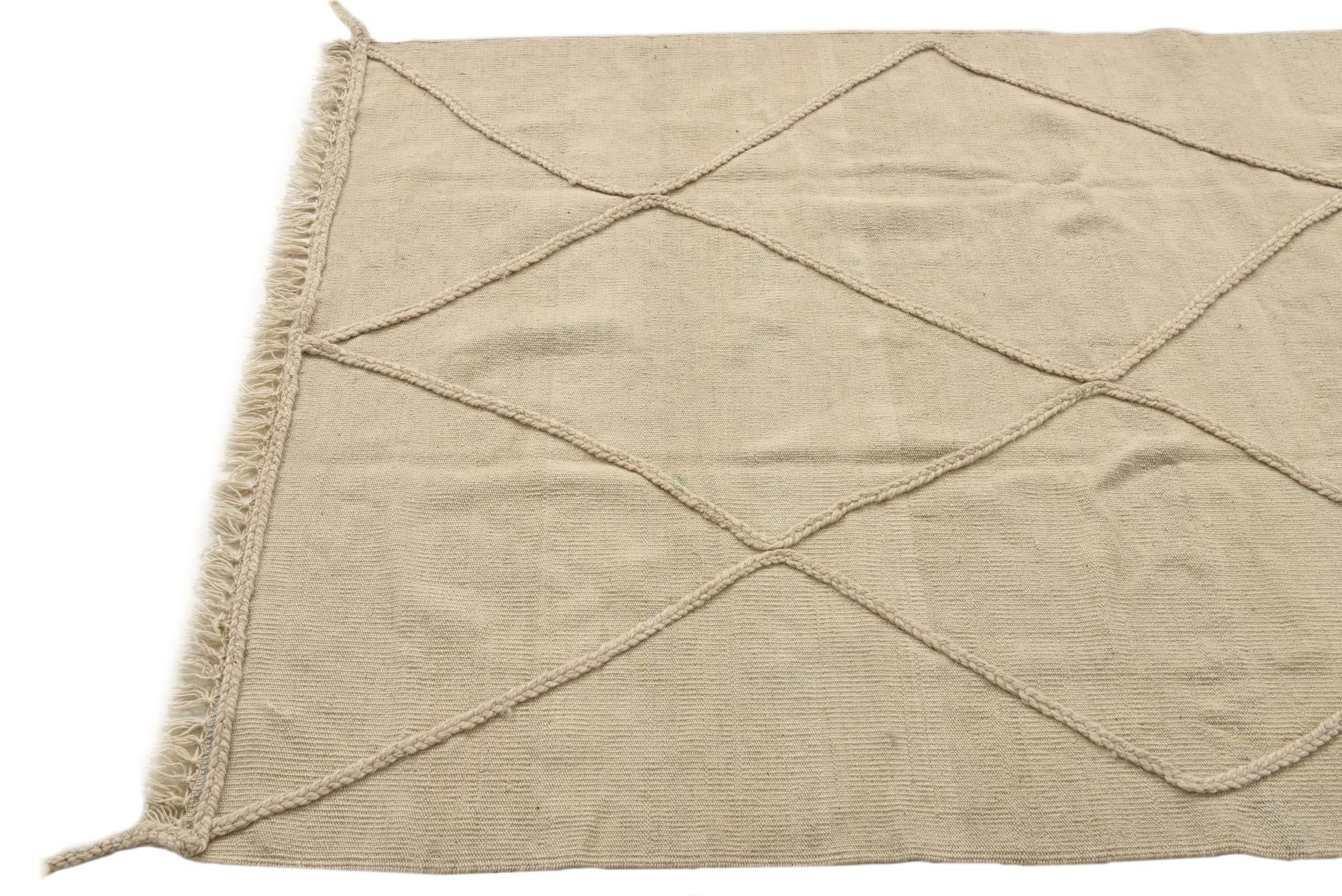 4' 1 x 6' 1 Hand Knotted Moroccan Wool Rug
