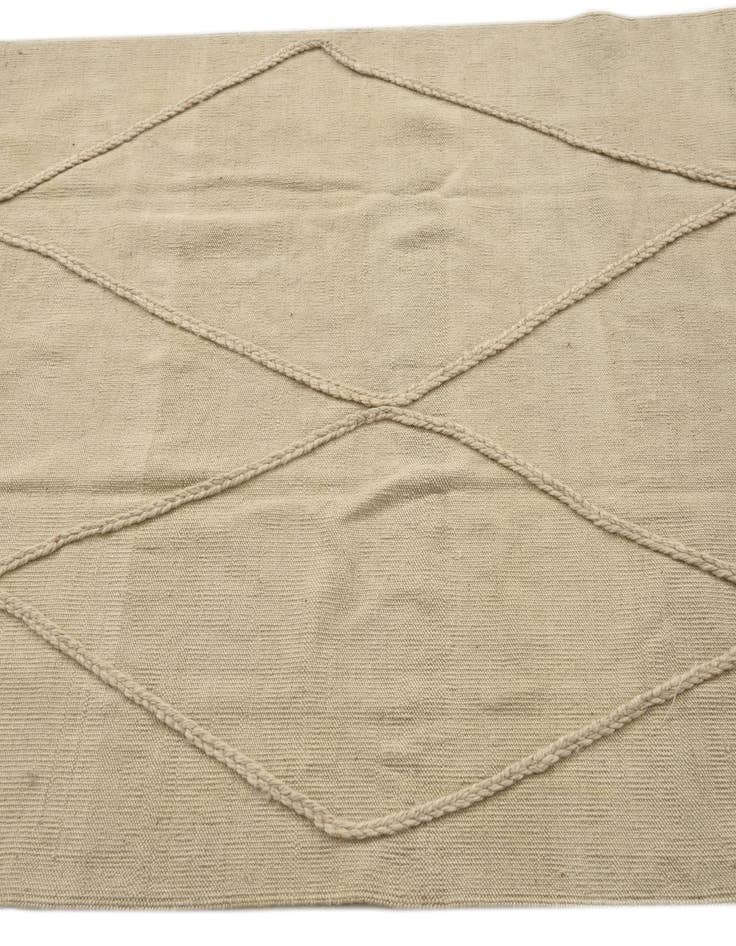 Detail image of 4' 1 x 6' 1 Hand Knotted Moroccan Wool Rug