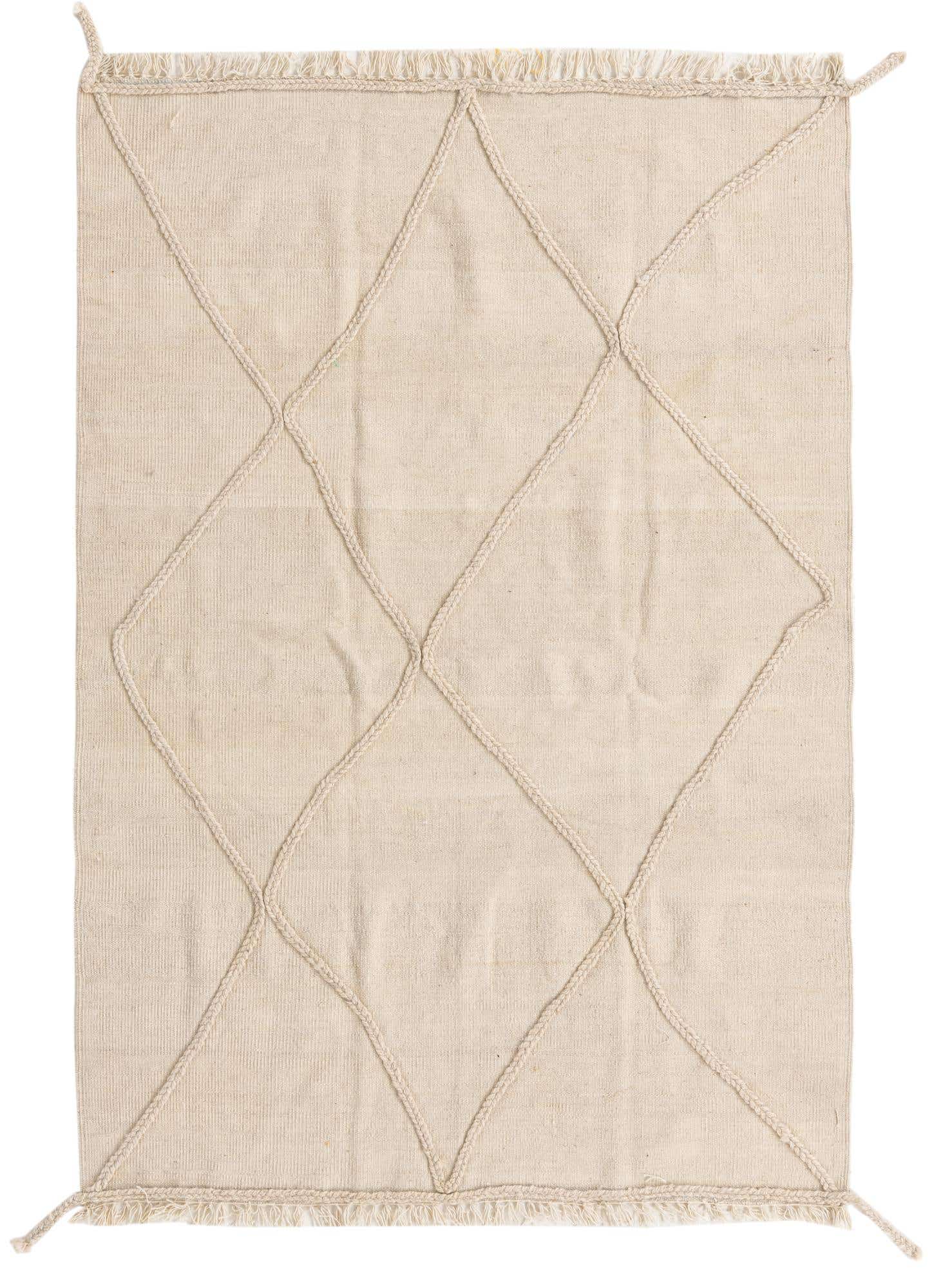 4' 1 x 6' 1 Hand Knotted Moroccan Wool Rug