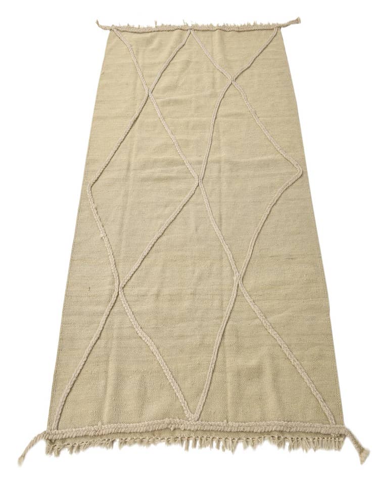 Detail image of 3' 5 x 4' 10  Hand Knotted Moroccan Wool Rug