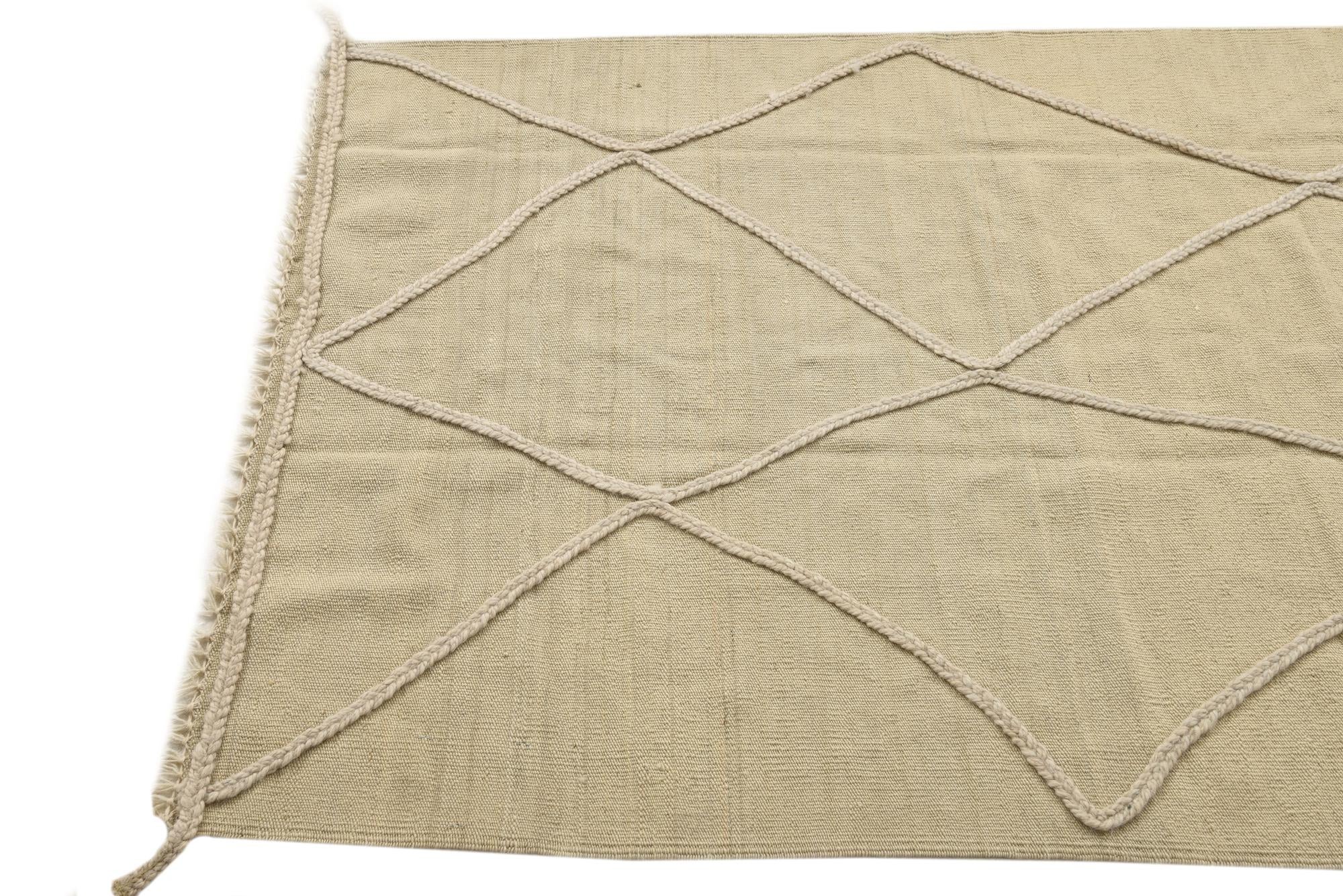 3' 5 x 4' 10 Hand Knotted Moroccan Wool Rug