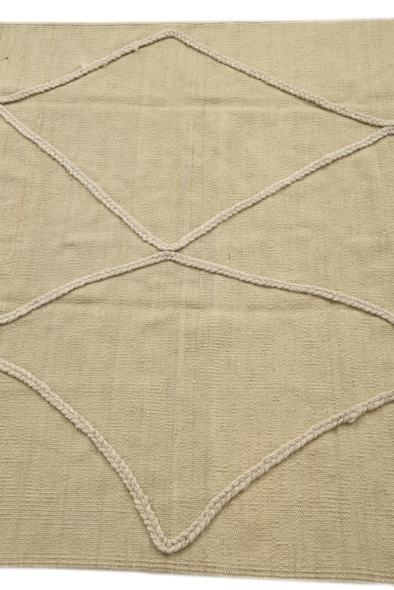 3' 5 x 4' 10 Hand Knotted Moroccan Wool Rug