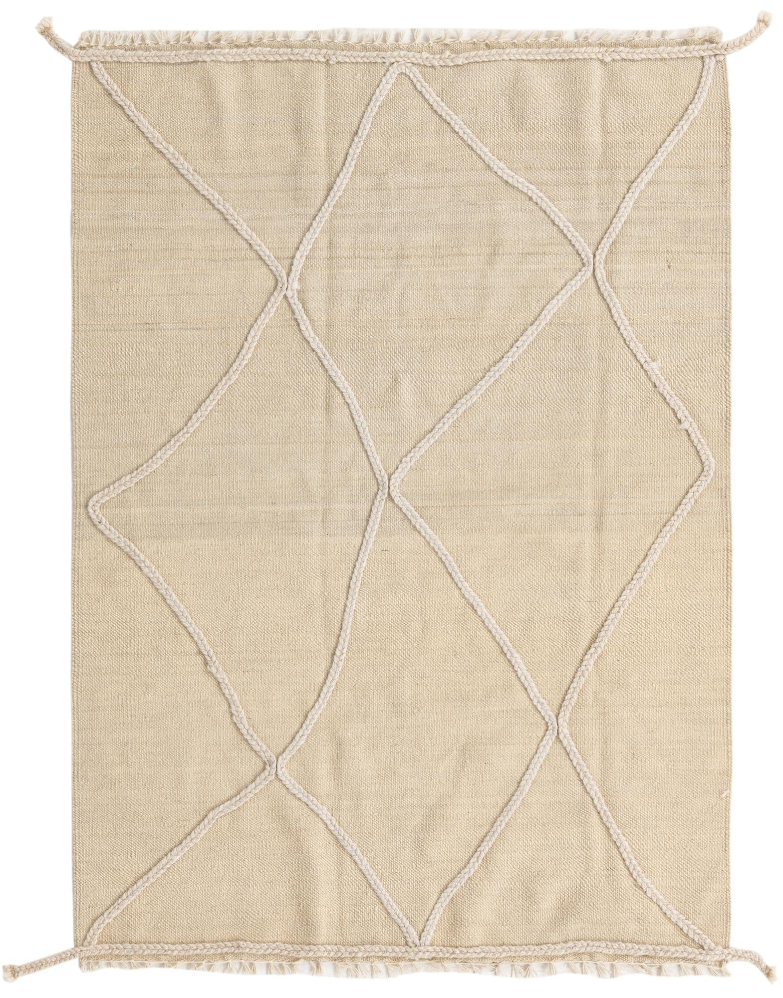 3' 5 x 4' 10 Hand Knotted Moroccan Wool Rug