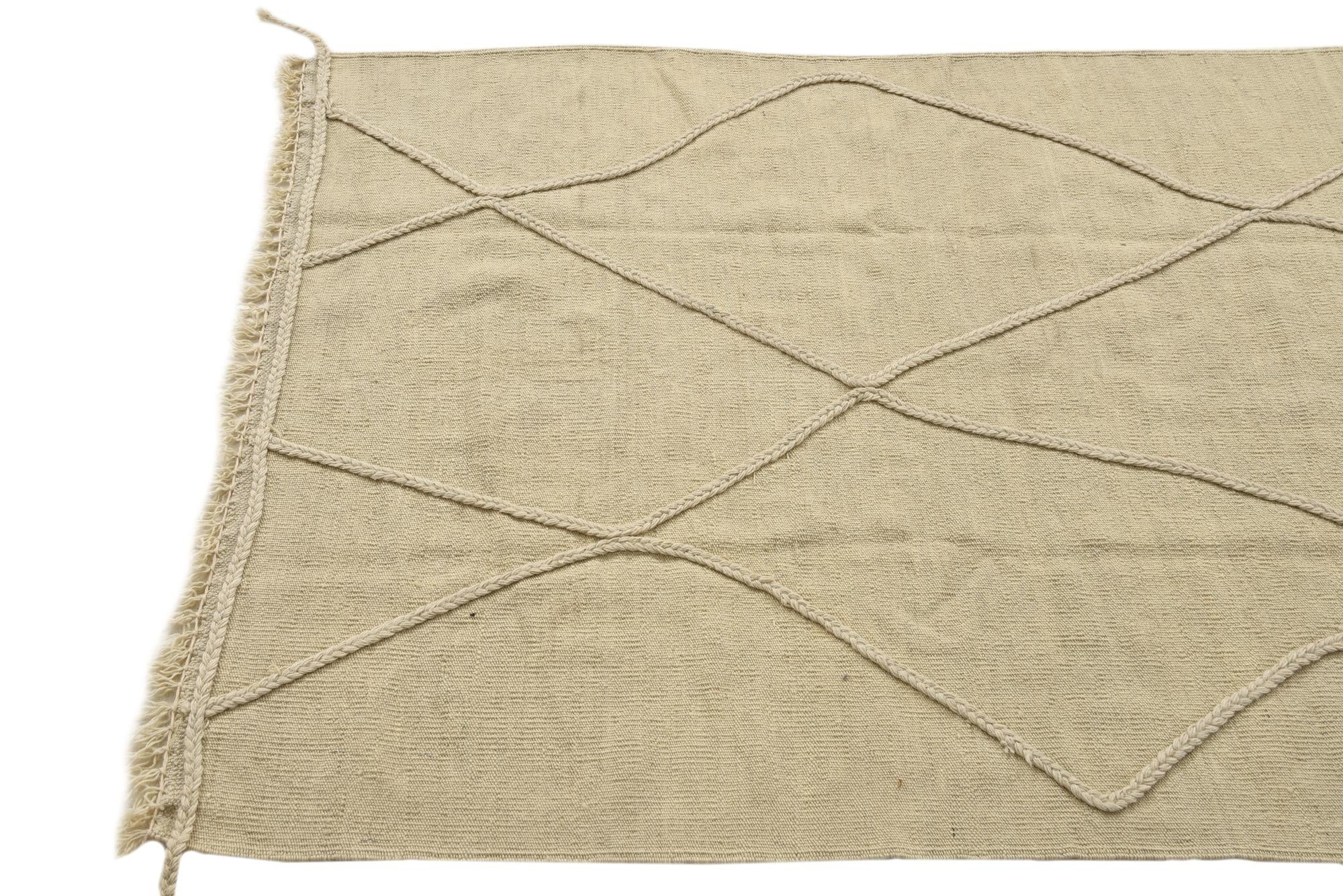 3' 5 x 5' 1 Hand Knotted Moroccan Wool Rug
