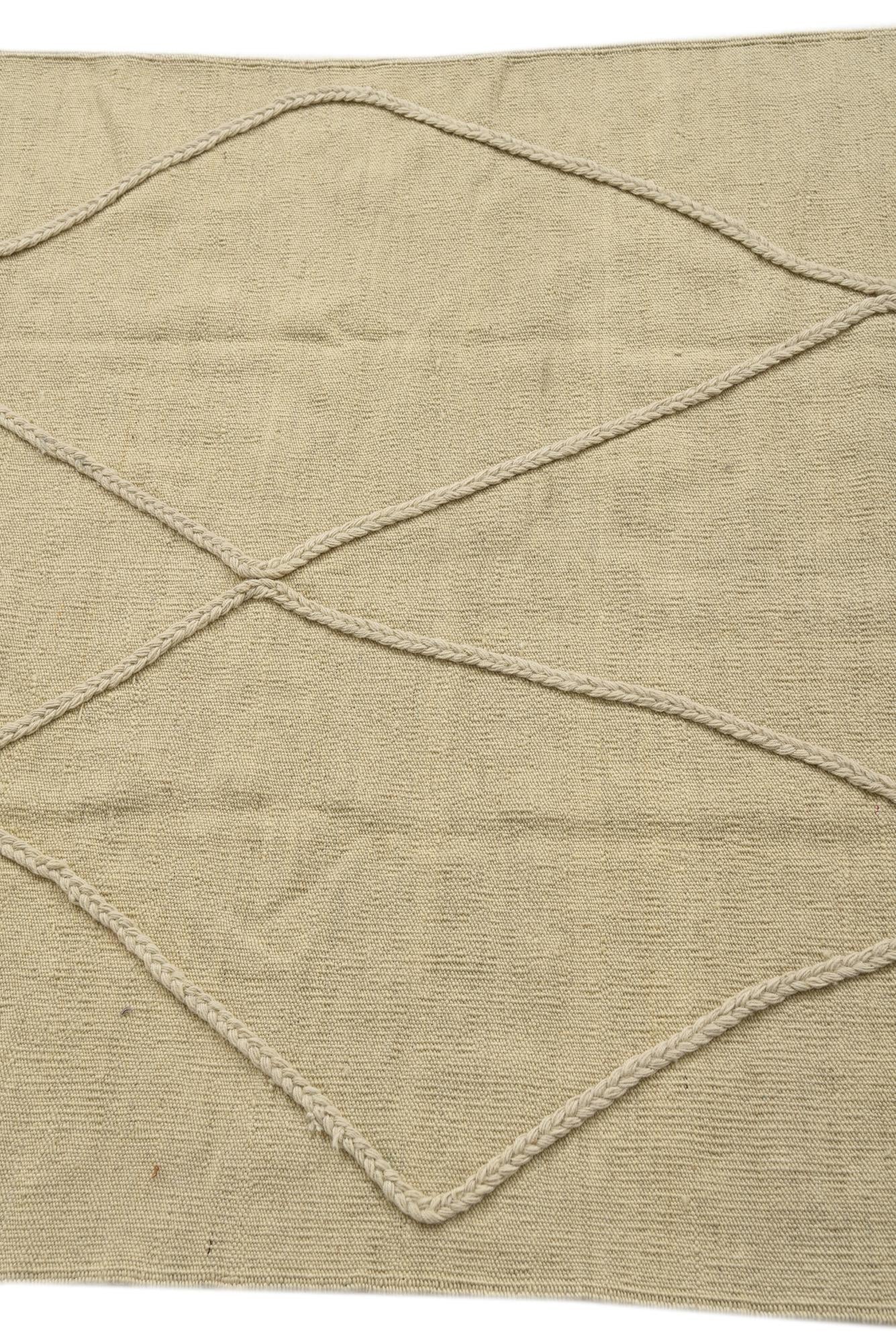 3' 5 x 5' 1 Hand Knotted Moroccan Wool Rug