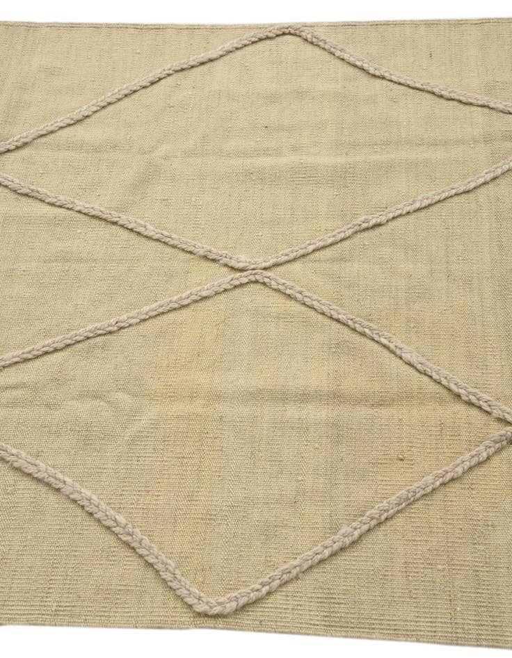 Detail image of 3' 4 x 5'  Hand Knotted Moroccan Wool Rug