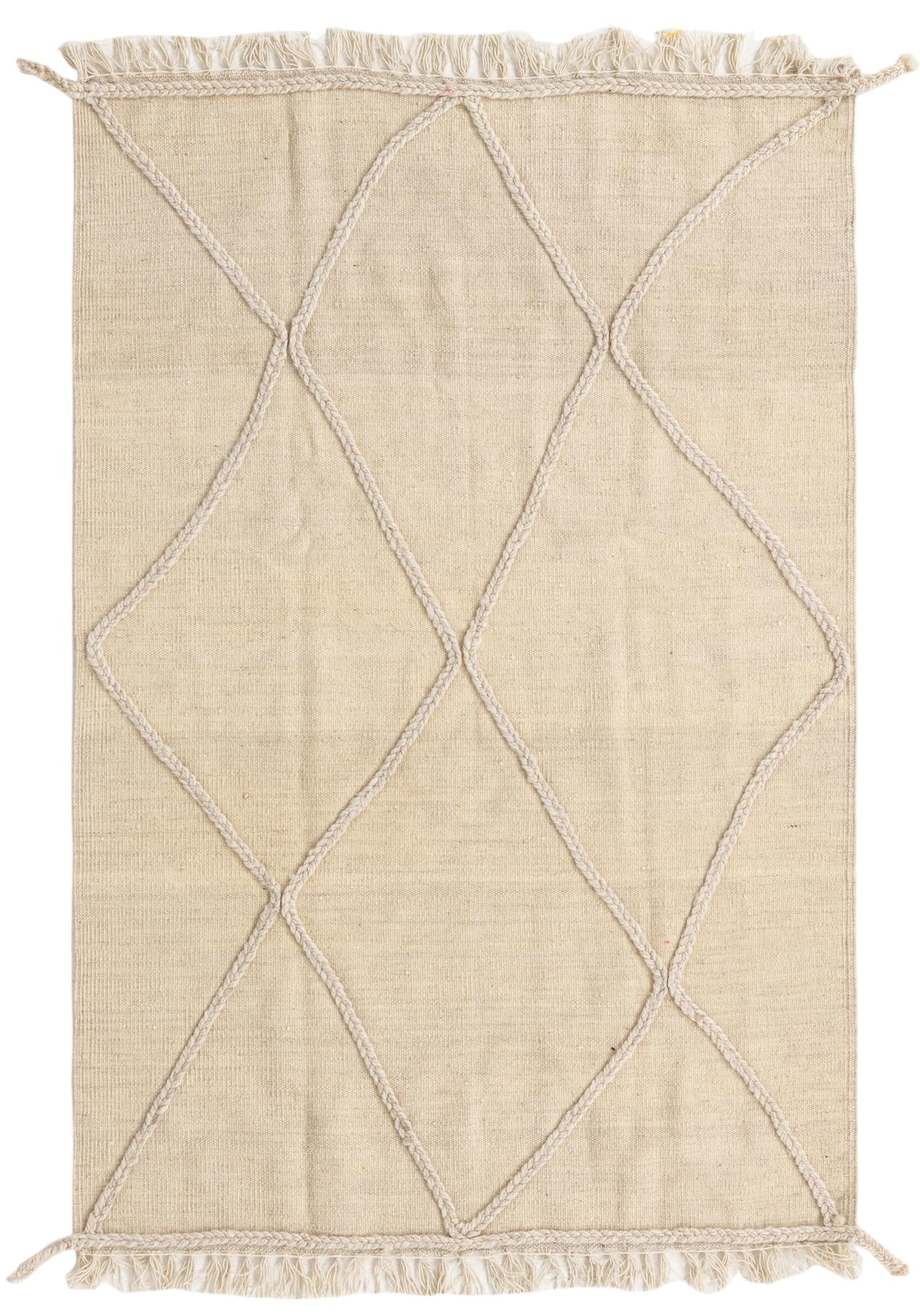 3' 4 x 5' Hand Knotted Moroccan Wool Rug