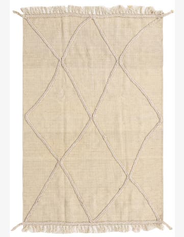 3' 4 x 5' Hand Knotted Moroccan Wool Rug