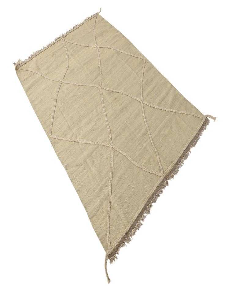 Detail image of 4' 1 x 6'  Hand Knotted Moroccan Wool Rug