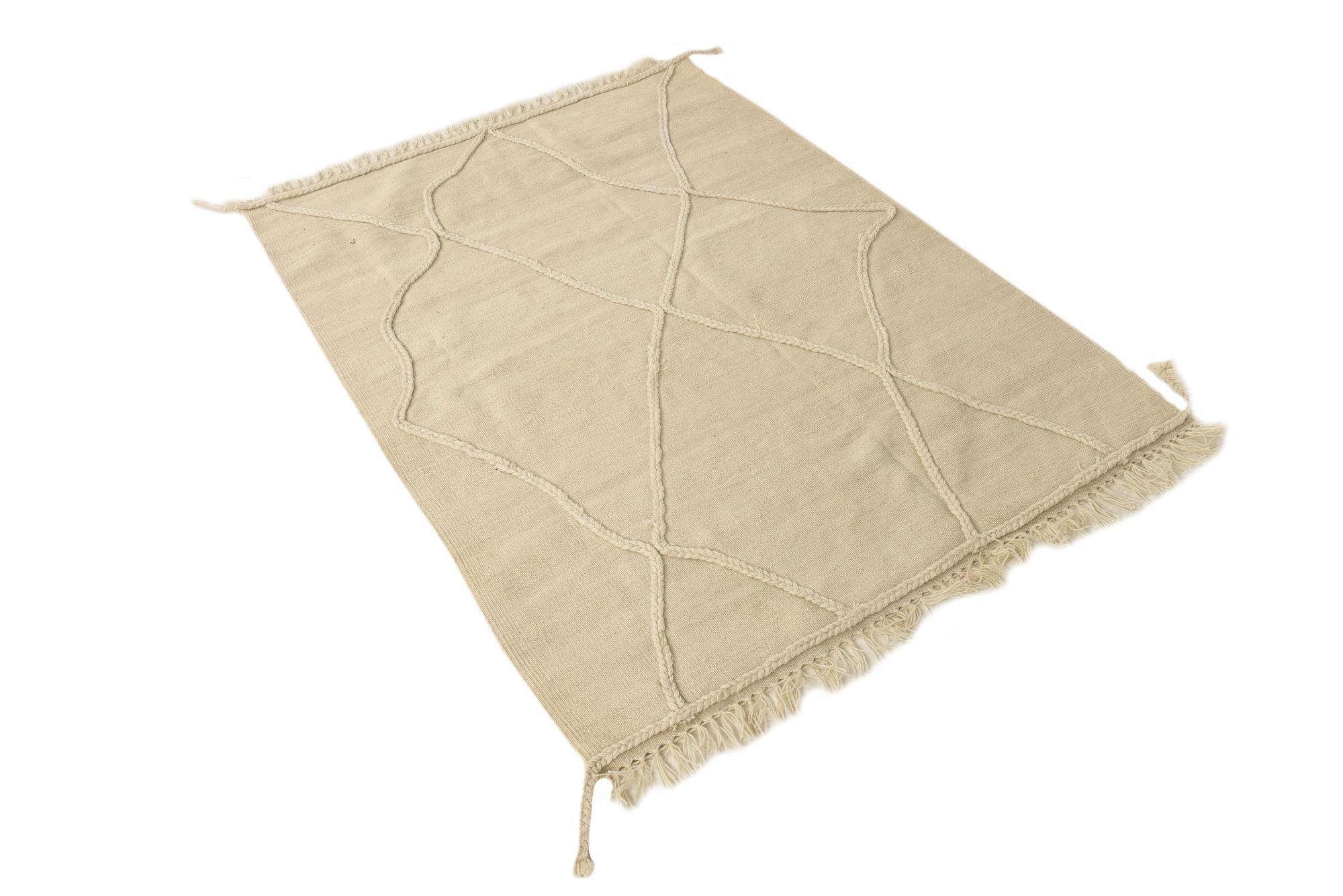 3' 6 x 4' 10 Hand Knotted Moroccan Wool Rug