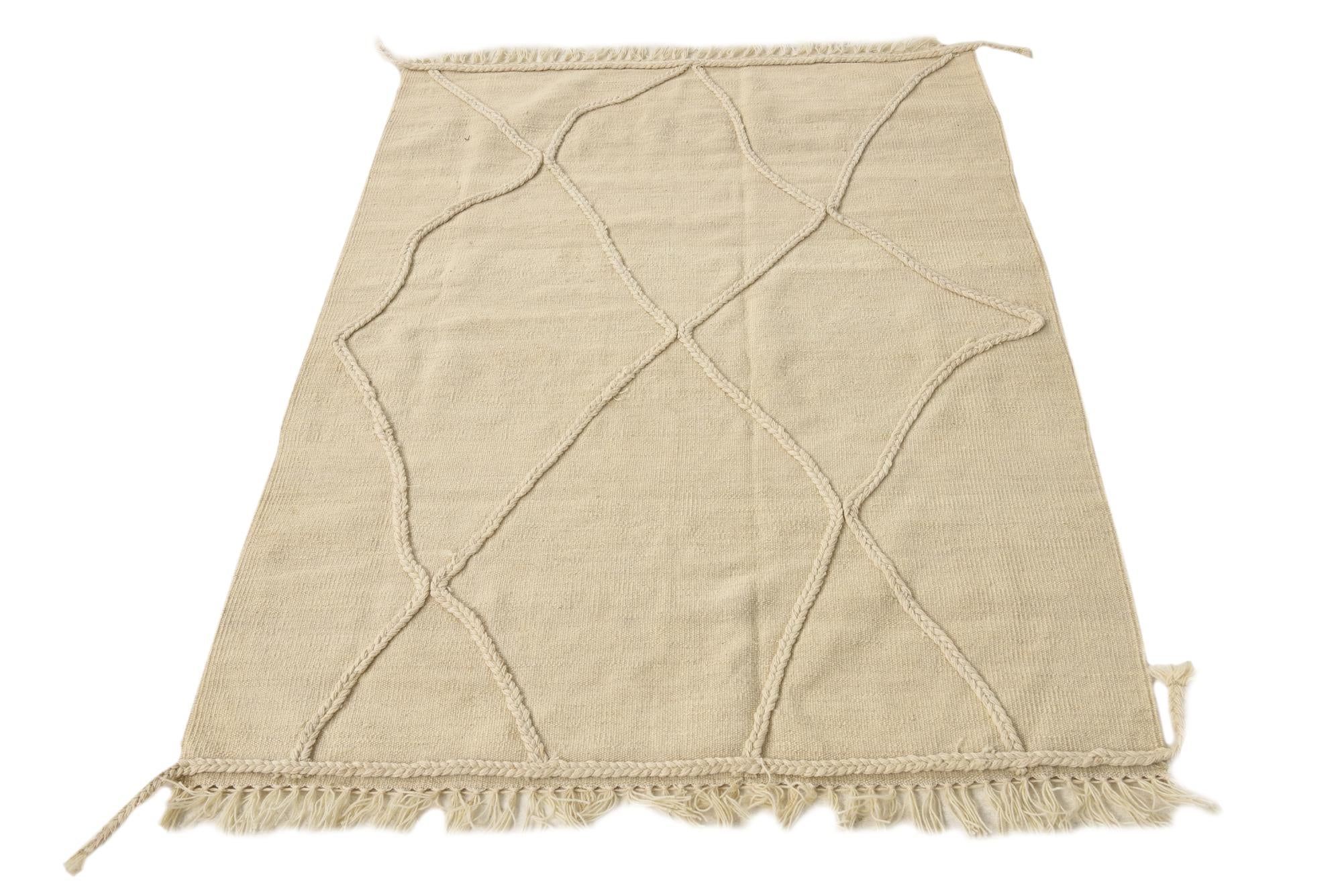 3' 6 x 4' 10 Hand Knotted Moroccan Wool Rug