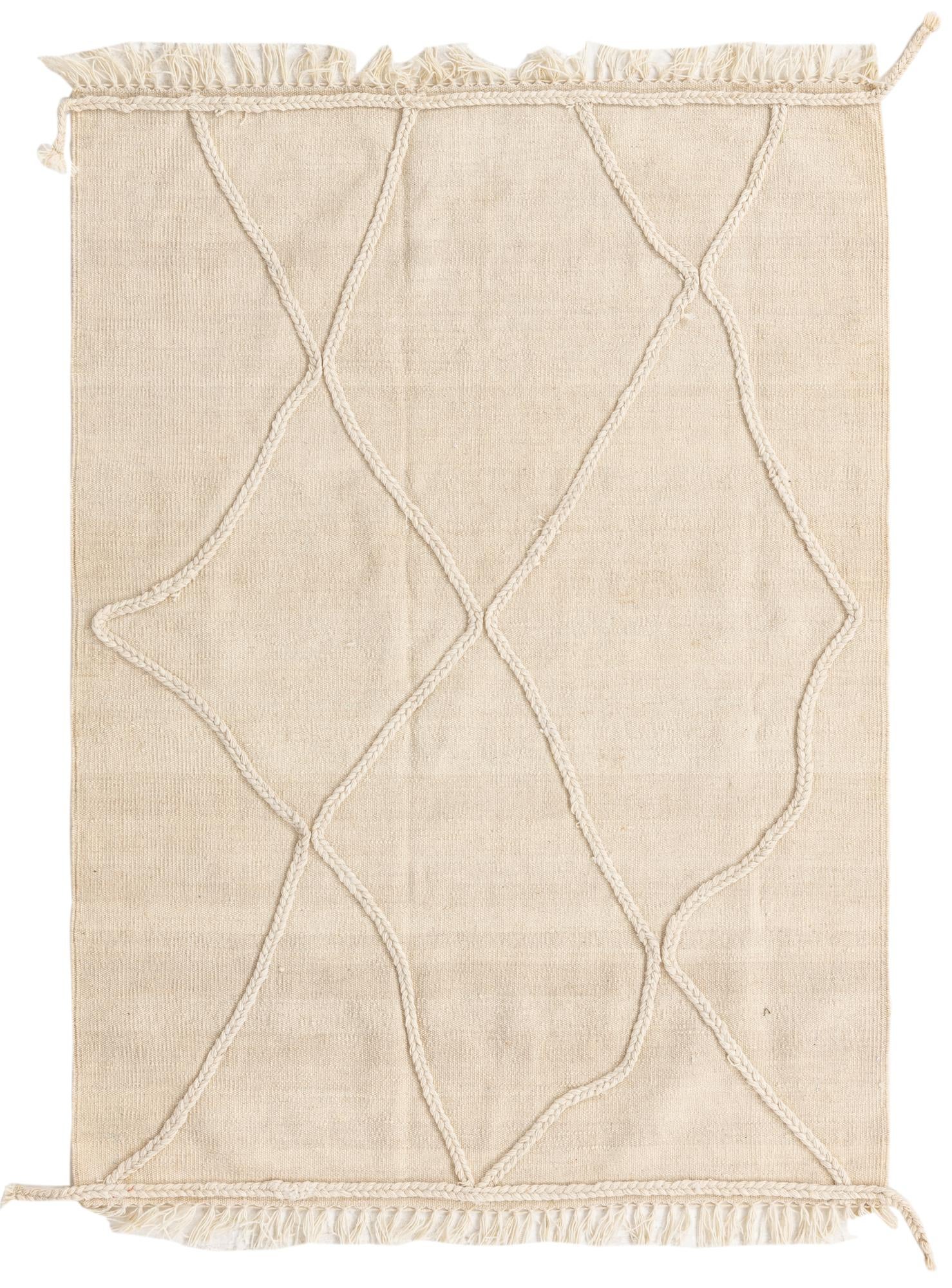 3' 6 x 4' 10 Hand Knotted Moroccan Wool Rug