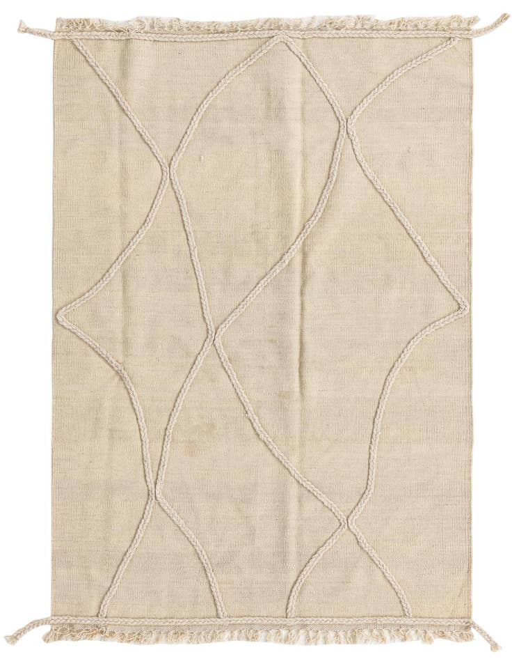 Detail image of 3' 4 x 4' 11 Hand Knotted Moroccan Wool Rug