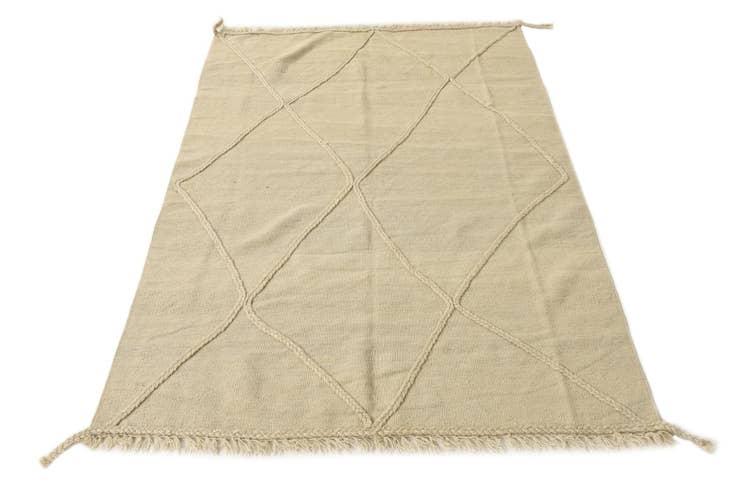 Detail image of 4' 1 x 5' 11 Hand Knotted Moroccan Wool Rug