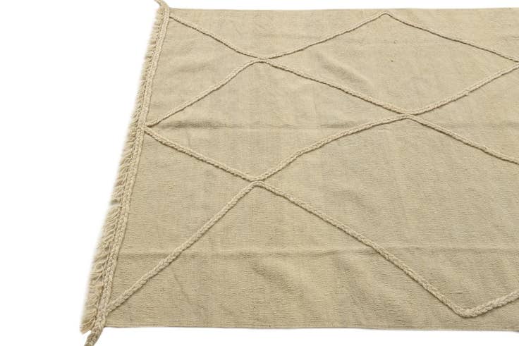 Detail image of 4' 1 x 5' 11 Hand Knotted Moroccan Wool Rug