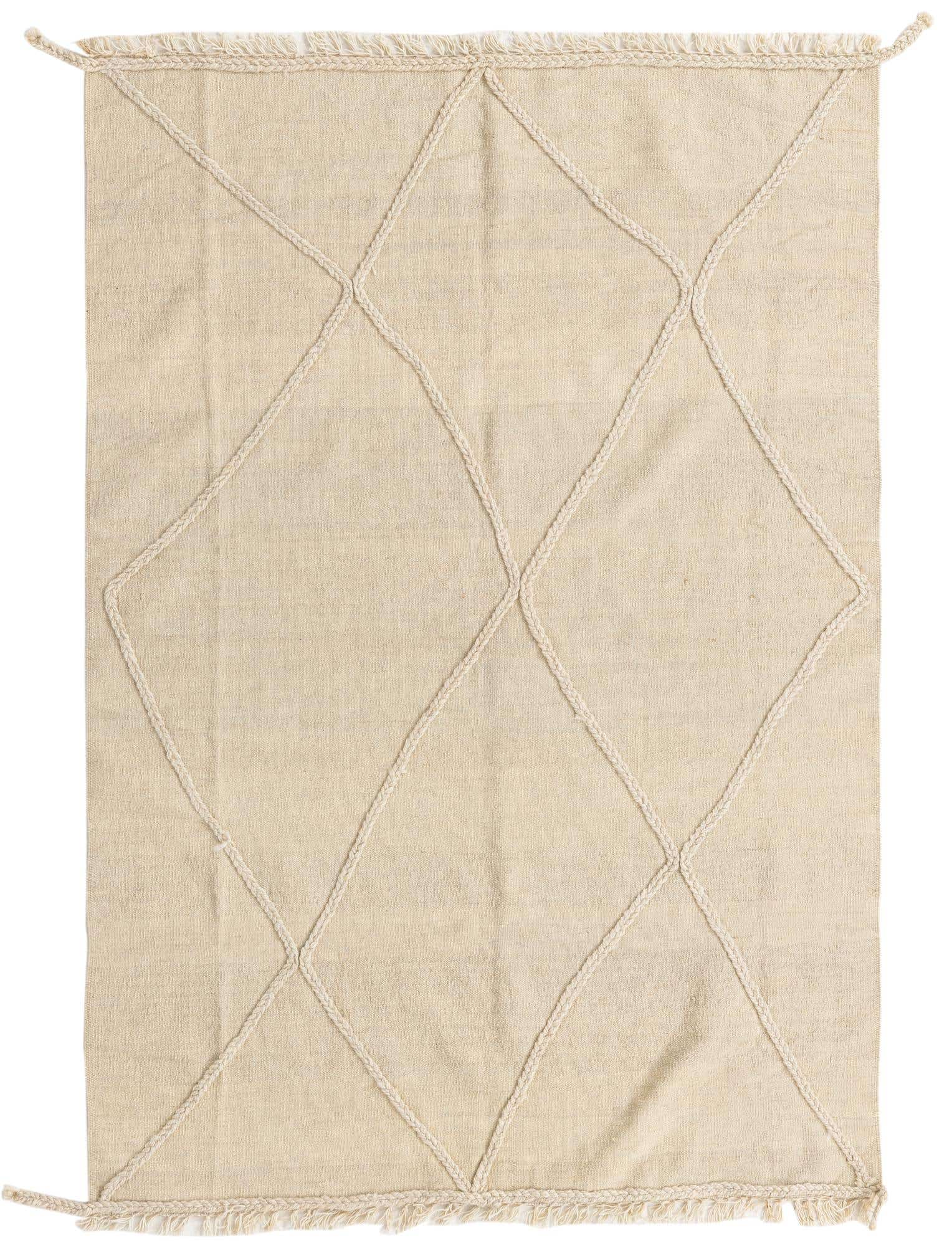 4' 1 x 5' 11 Hand Knotted Moroccan Wool Rug