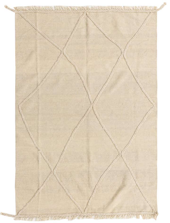 4' 1 x 5' 11 Hand Knotted Moroccan Wool Rug