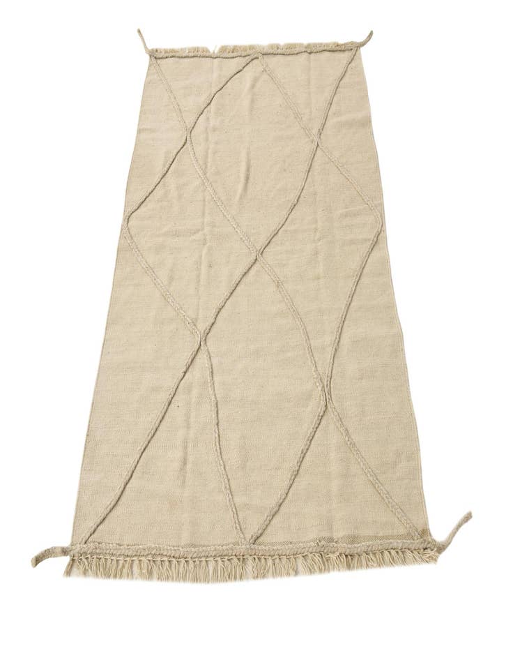 Detail image of 3' 4 x 5' 2 Hand Knotted Moroccan Wool Rug