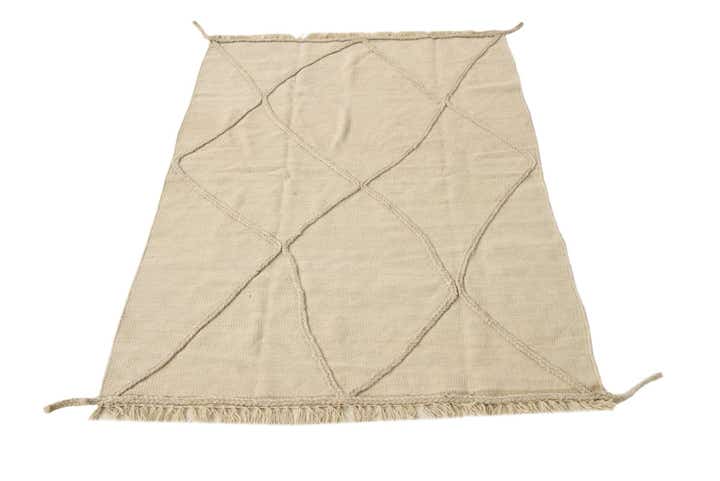 3' 4 x 5' 2 Hand Knotted Moroccan Wool Rug