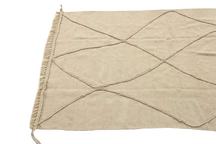 3' 4 x 5' 2 Hand Knotted Moroccan Wool Rug