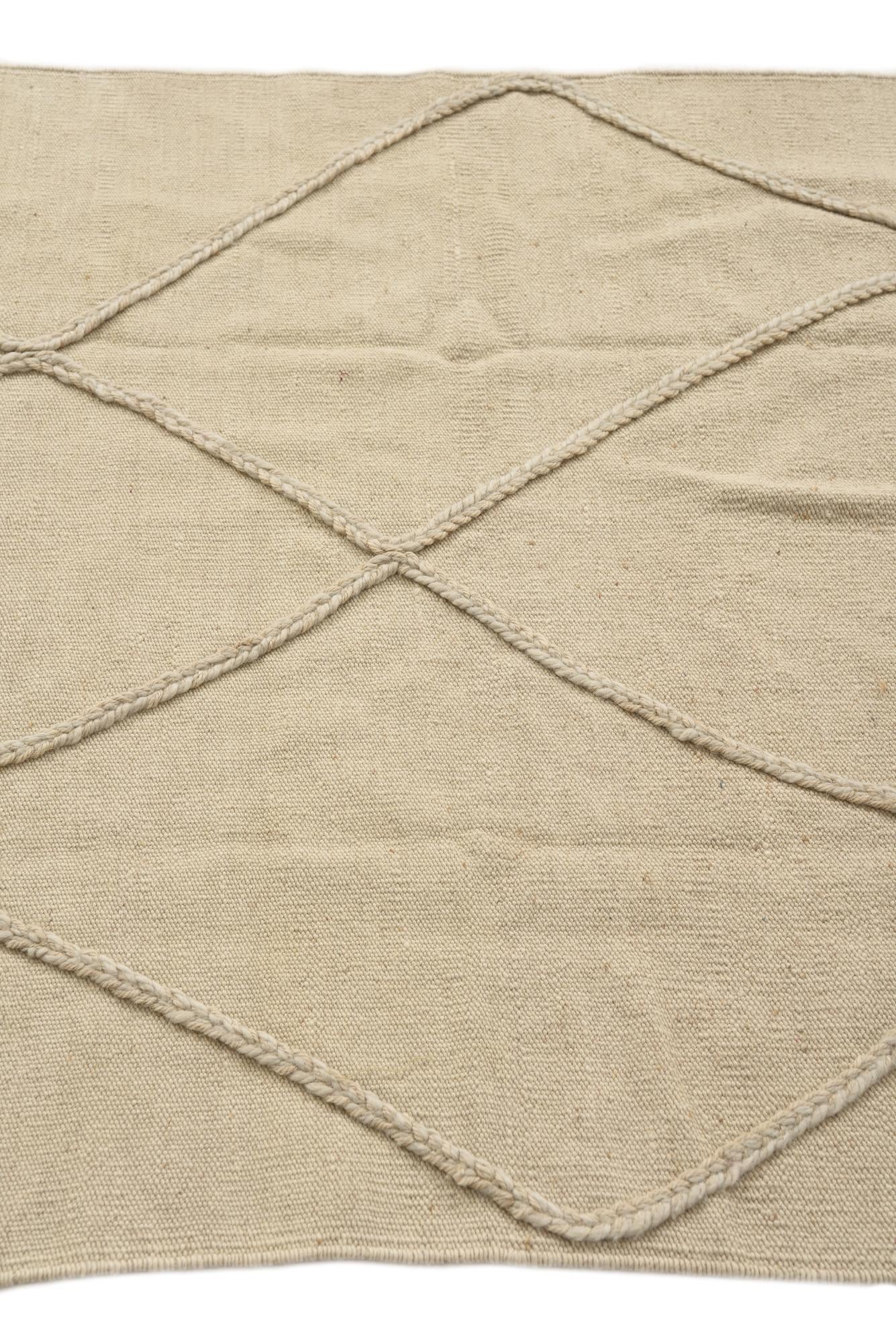 3' 4 x 5' 2 Hand Knotted Moroccan Wool Rug