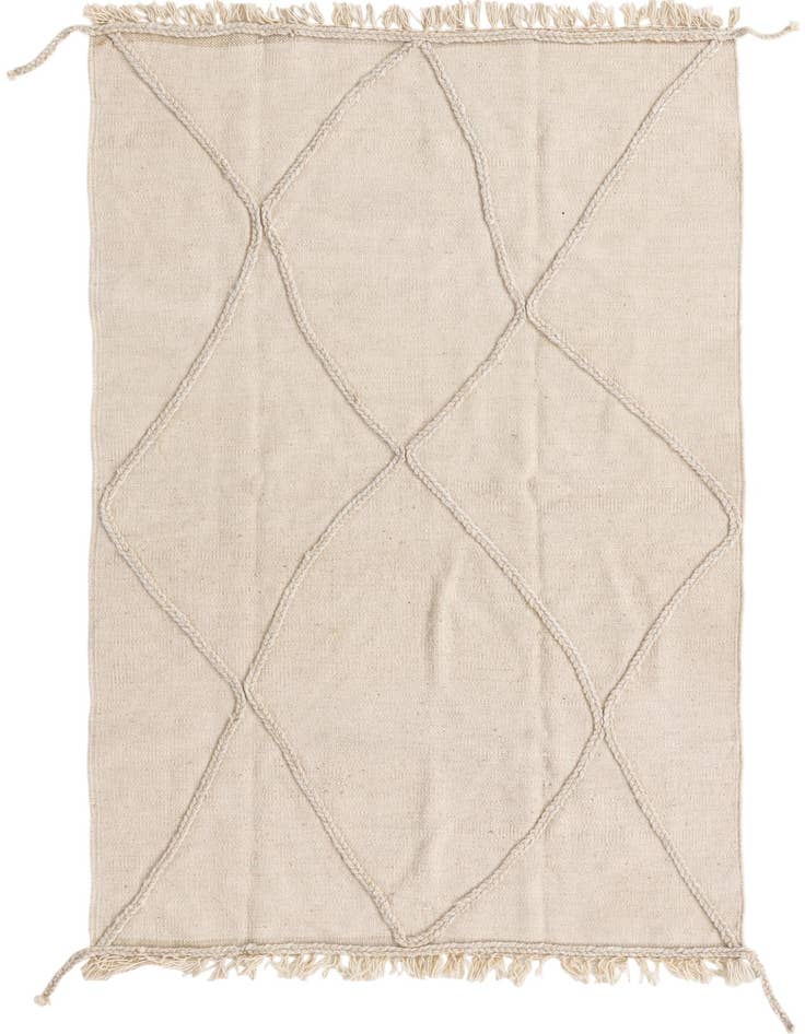 Detail image of 3' 4 x 5' 2 Hand Knotted Moroccan Wool Rug