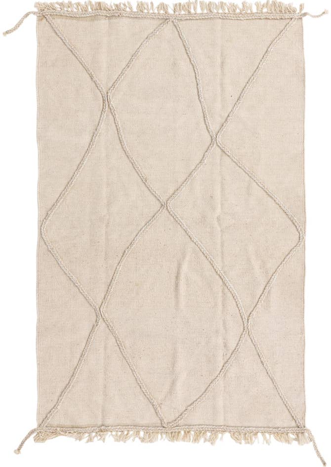 Detail image of 3' 4 x 5' 2 Hand Knotted Moroccan Wool Rug