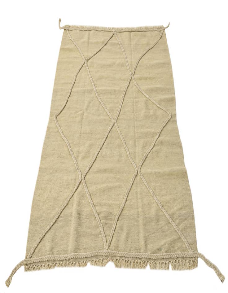 Detail image of 3' 5 x 5'  Hand Knotted Moroccan Wool Rug