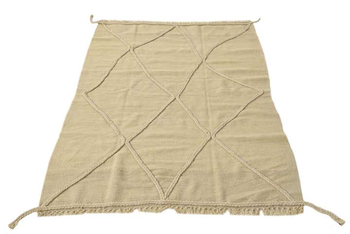 3' 5 x 5' Hand Knotted Moroccan Wool Rug