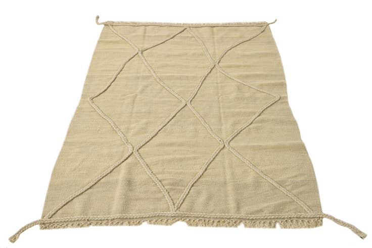 Detail image of 3' 5 x 5' Hand Knotted Moroccan Wool Rug