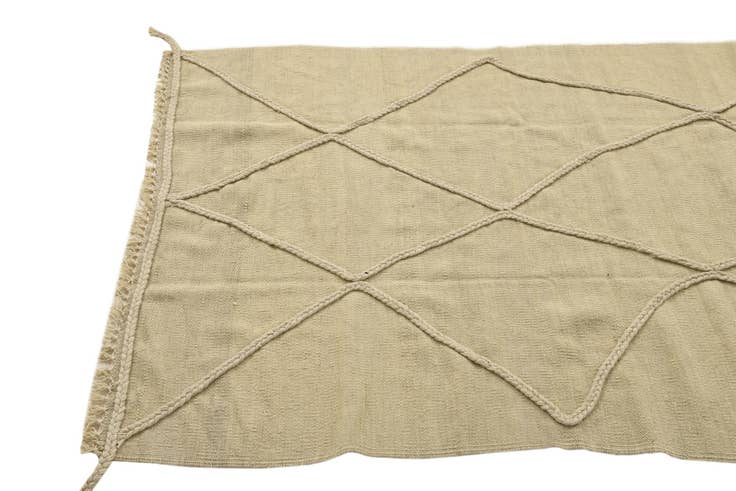 Detail image of 3' 5 x 5' Hand Knotted Moroccan Wool Rug