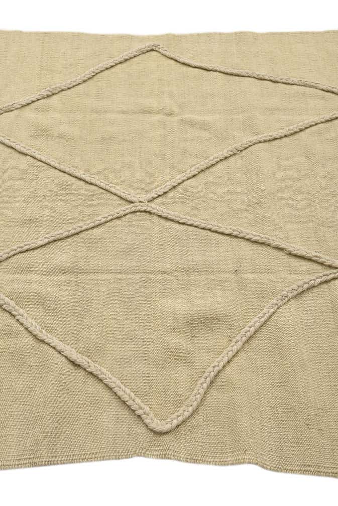 3' 5 x 5' Hand Knotted Moroccan Wool Rug