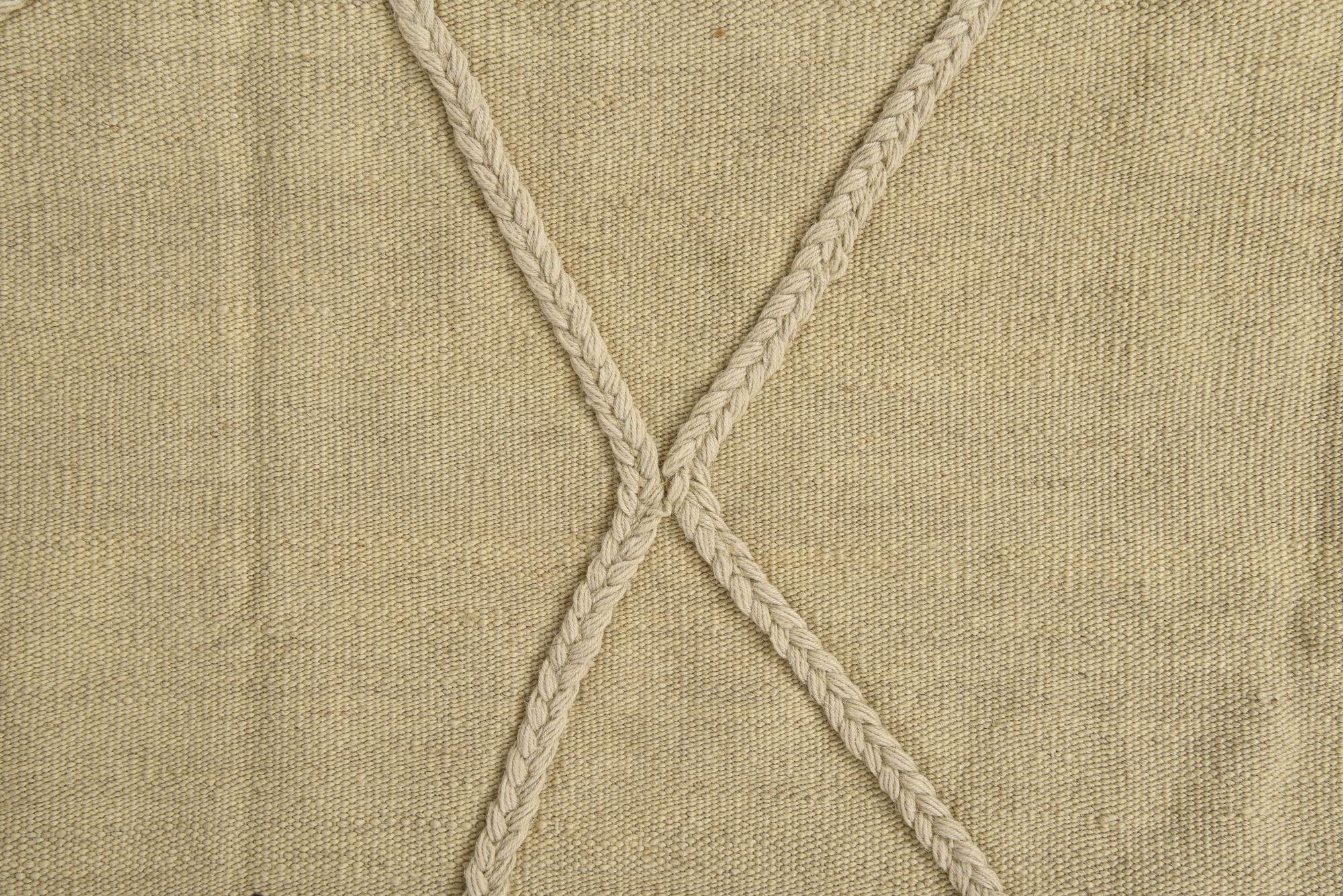 3' 5 x 5' Hand Knotted Moroccan Wool Rug