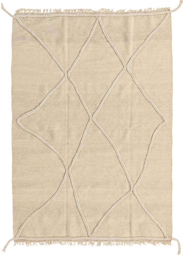 3' 5 x 5' Hand Knotted Moroccan Wool Rug