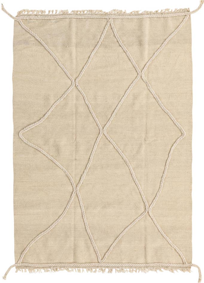 Detail image of 3' 5 x 5' Hand Knotted Moroccan Wool Rug