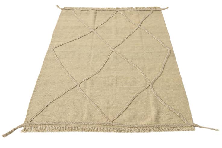 Detail image of 3' 5 x 4' 9 Hand Knotted Moroccan Wool Rug