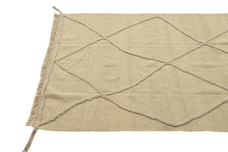 Detail image of 3' 5 x 4' 9 Hand Knotted Moroccan Wool Rug