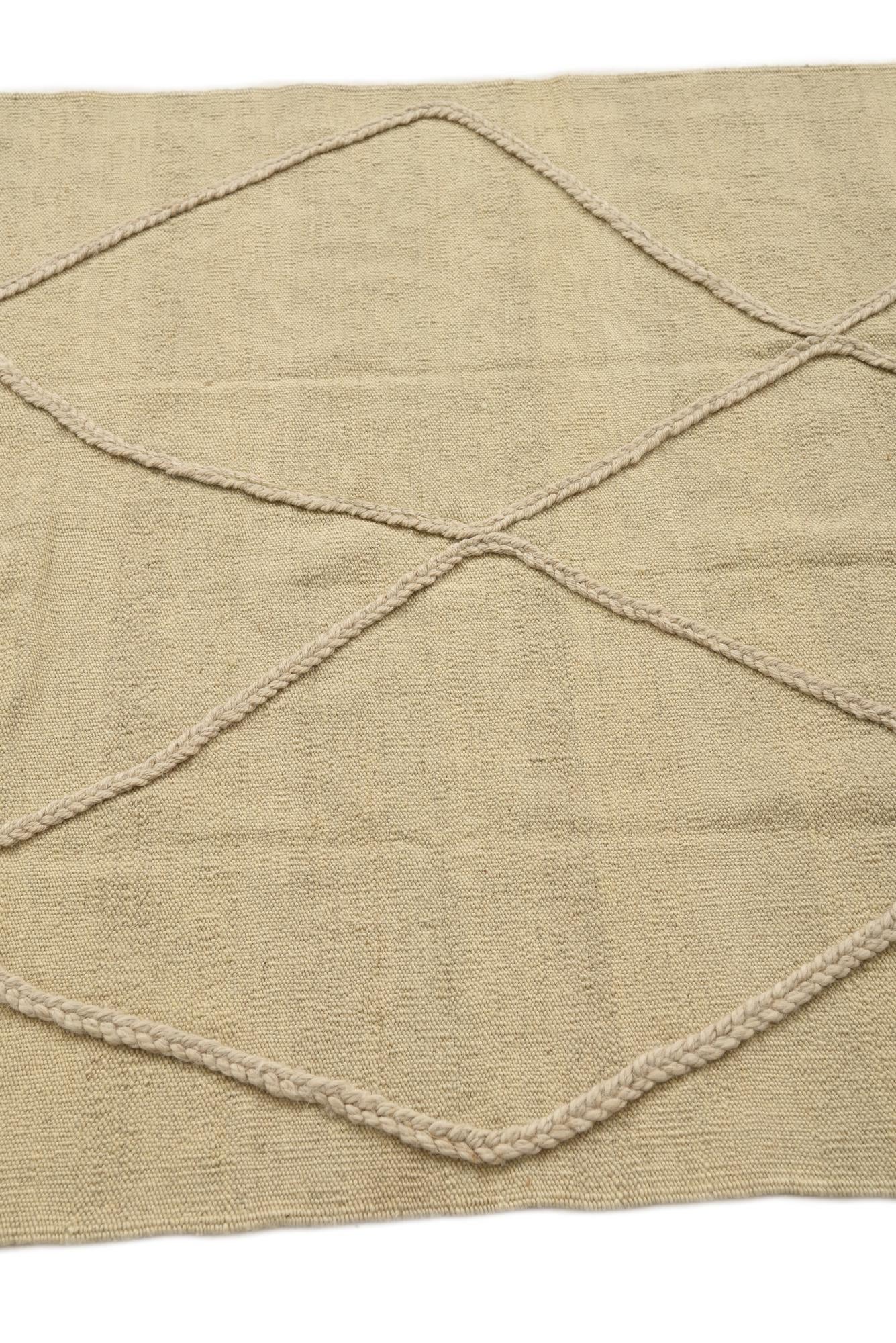 3' 5 x 4' 9 Hand Knotted Moroccan Wool Rug