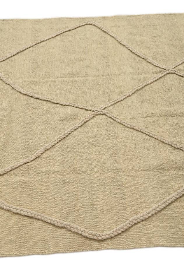 Detail image of 3' 5 x 4' 9 Hand Knotted Moroccan Wool Rug