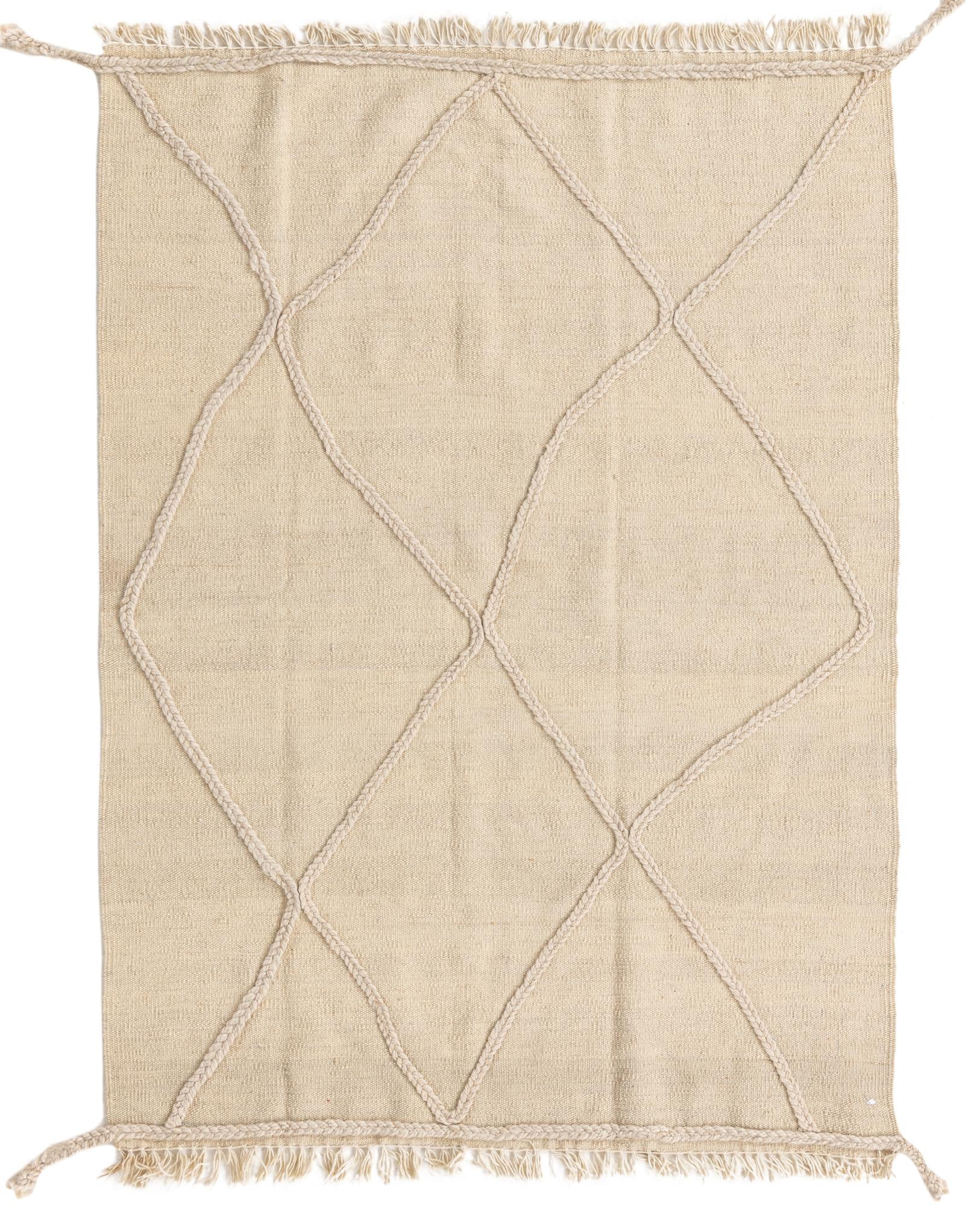 3' 5 x 4' 9 Hand Knotted Moroccan Wool Rug