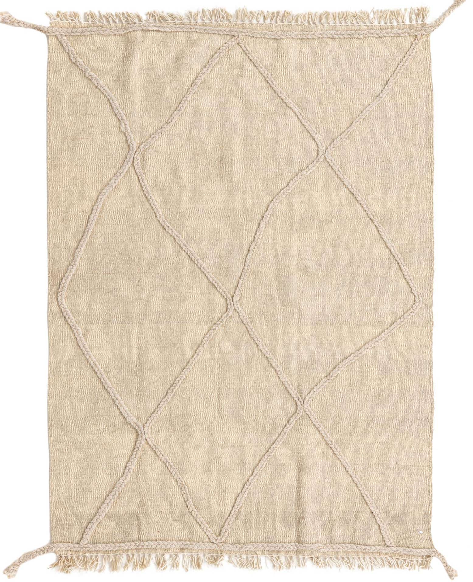 3' 5 x 4' 9 Hand Knotted Moroccan Wool Rug
