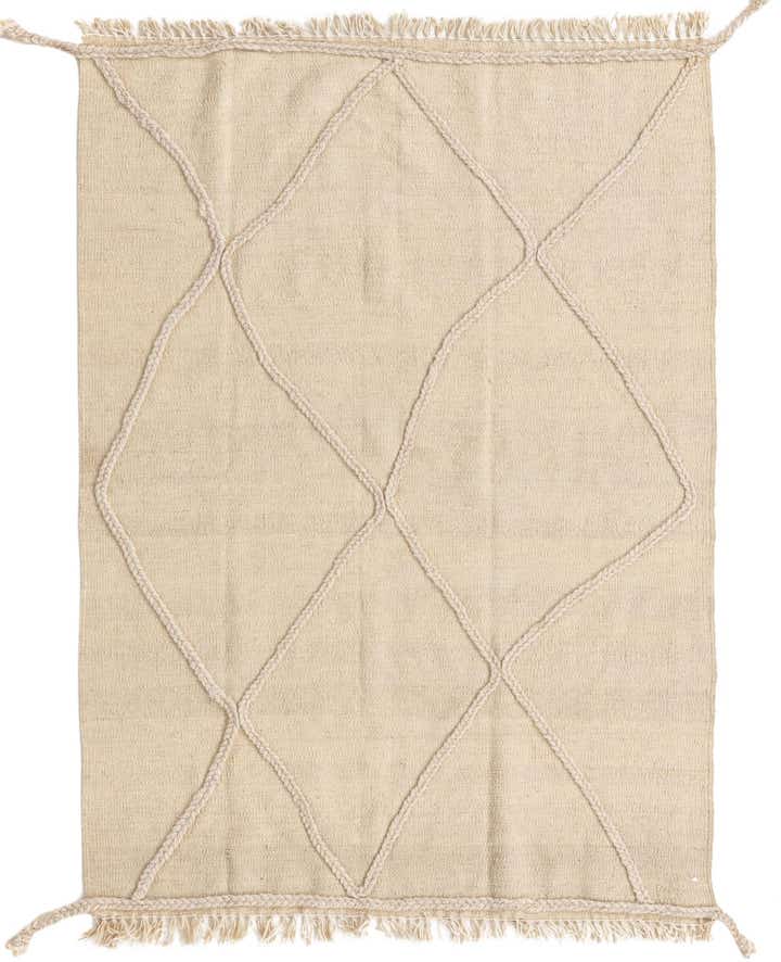 3' 5 x 4' 9 Hand Knotted Moroccan Wool Rug