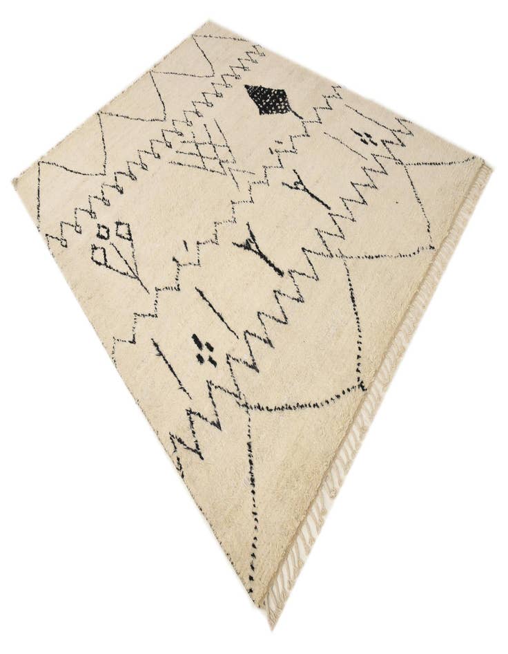 Detail image of 7' 10 x 10'  Hand Knotted Moroccan Wool Rug