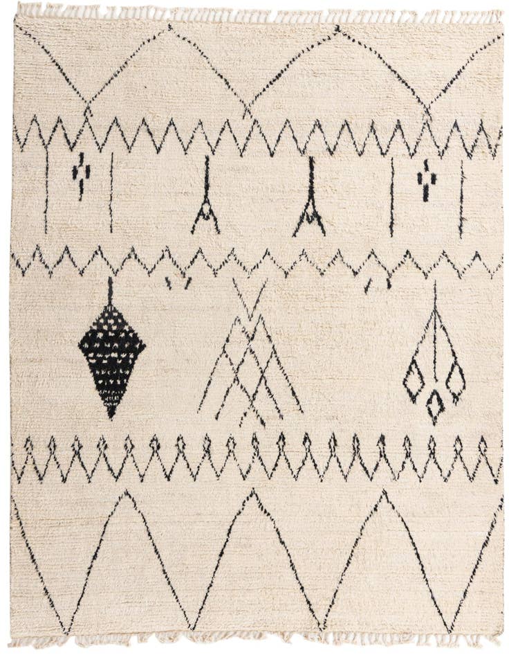 Detail image of 7' 10 x 10' Hand Knotted Moroccan Wool Rug