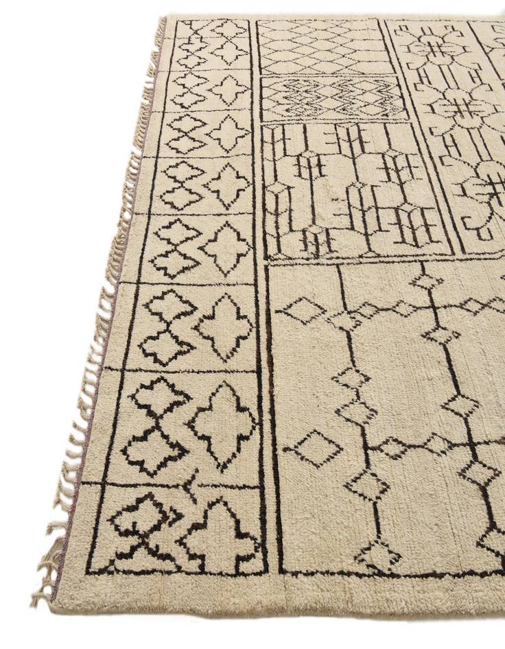 Detail image of 8' 9 x 12' 7  Hand Knotted Moroccan Wool Rug