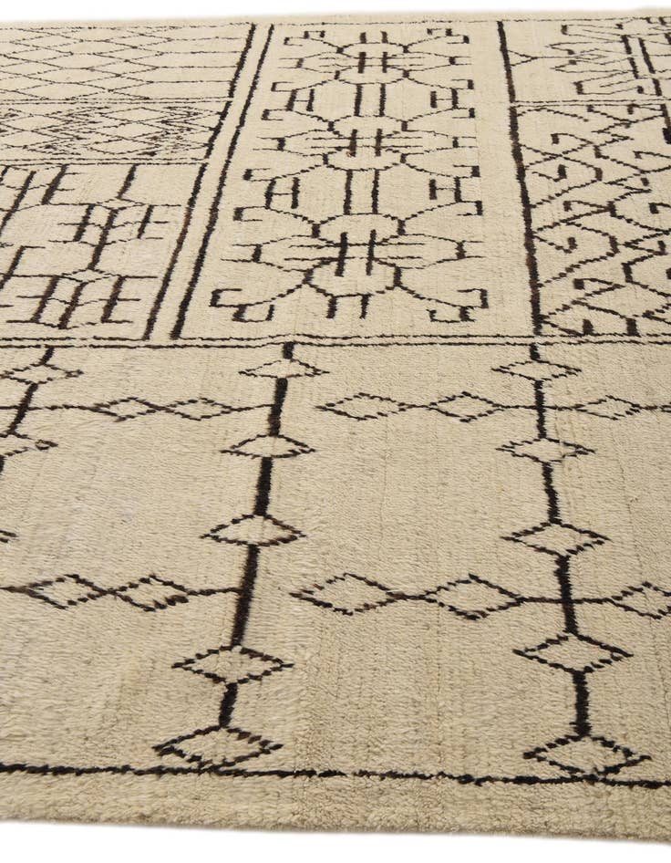 Detail image of 8' 9 x 12' 7  Hand Knotted Moroccan Wool Rug