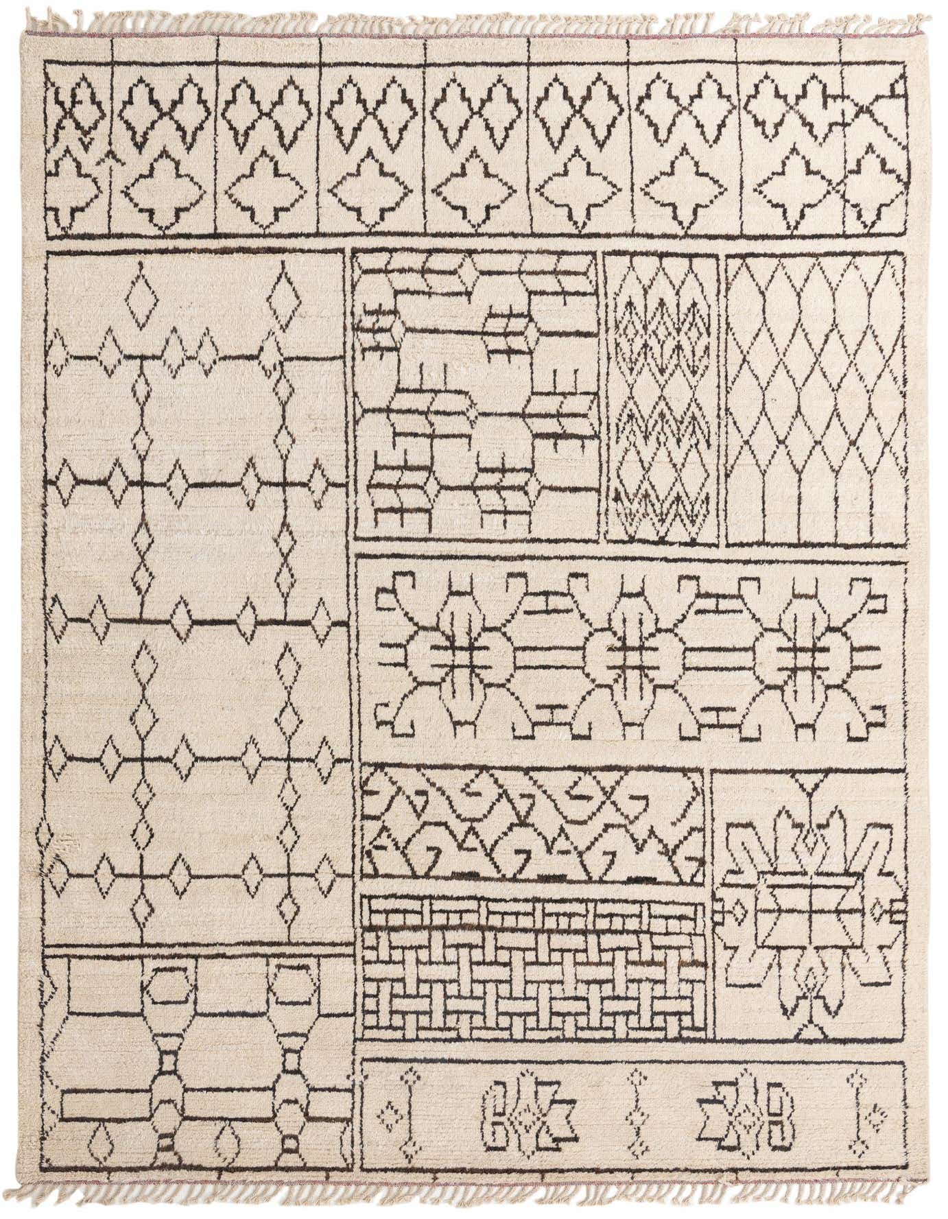 8' 9 x 12' 7 Hand Knotted Moroccan Wool Rug