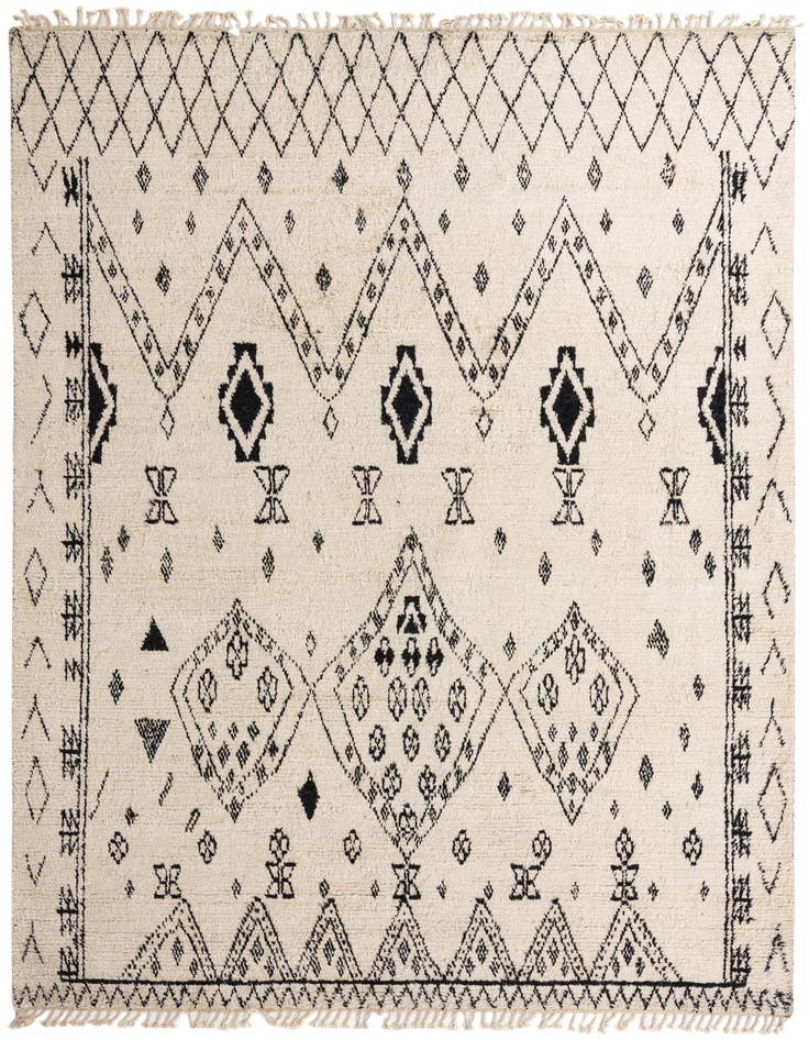 Detail image of 9' 11 x 14' 4 Hand Knotted Moroccan Wool Rug