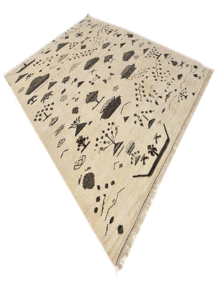 Detail image of 10' 1 x 13' 10 Hand Knotted Moroccan Wool Rug